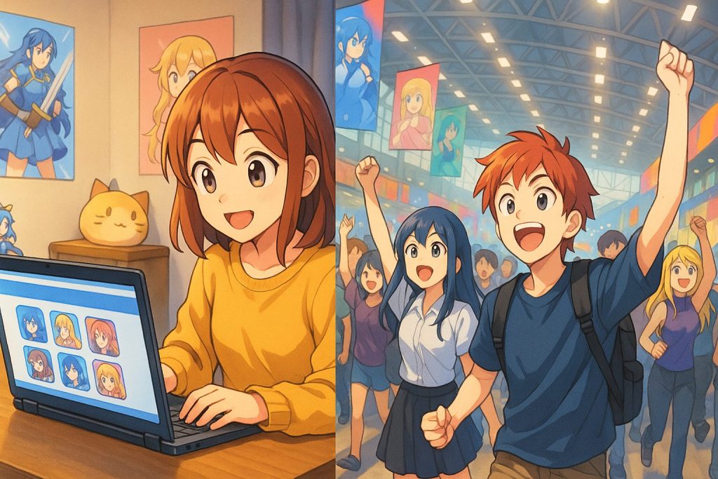 オタク趣味を語り合える運命の出会いへ