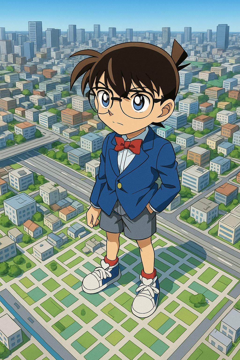 名探偵コナンと都市の俯瞰図
