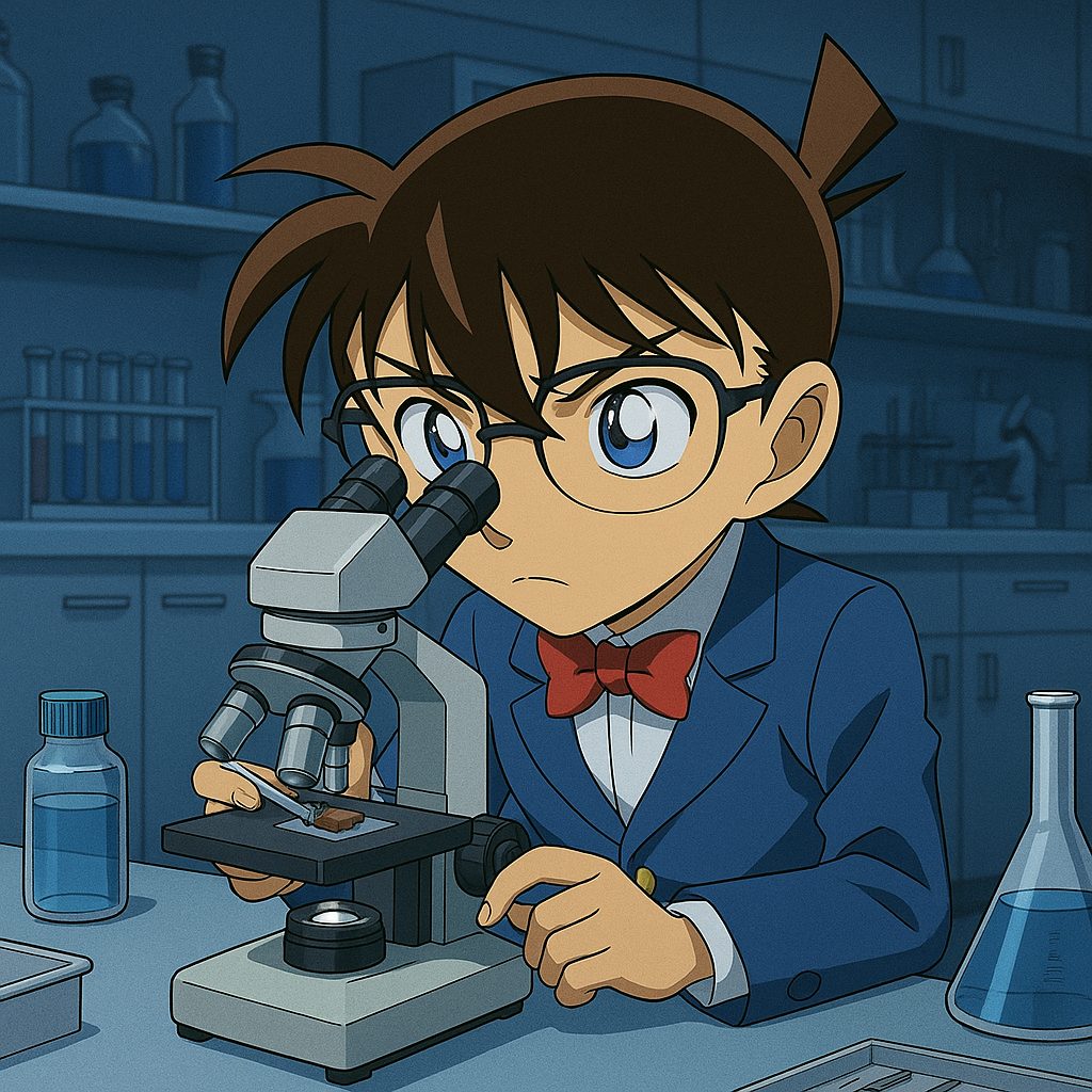 コナンの研究室での調査