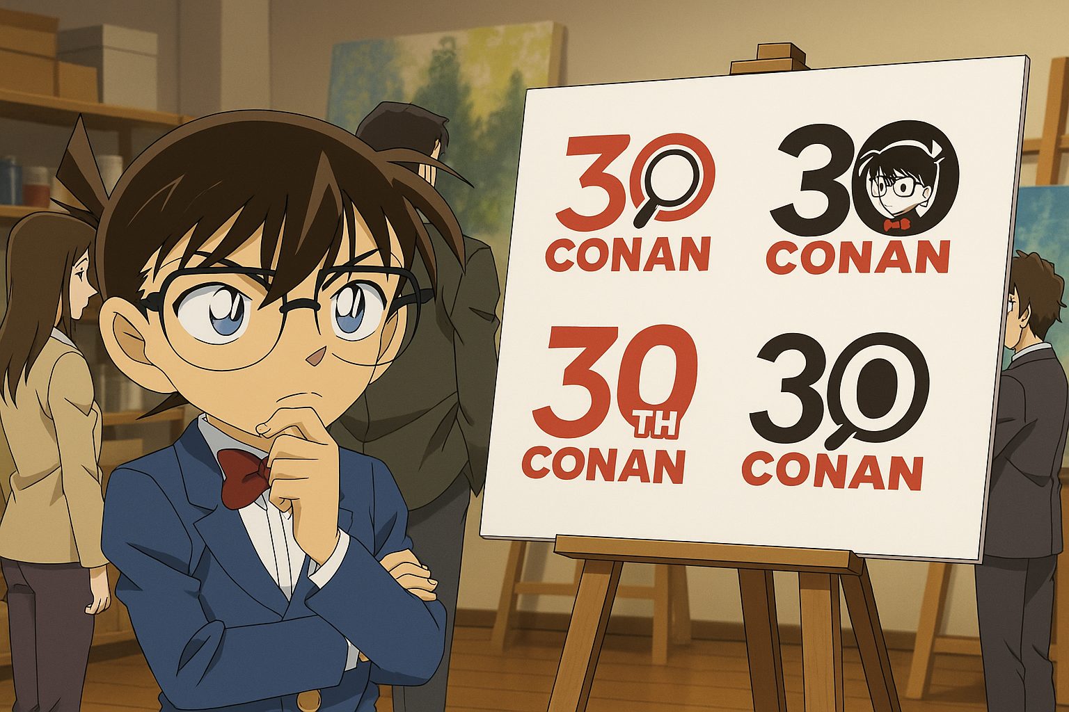 コナンの30周年ロゴデザイン会議