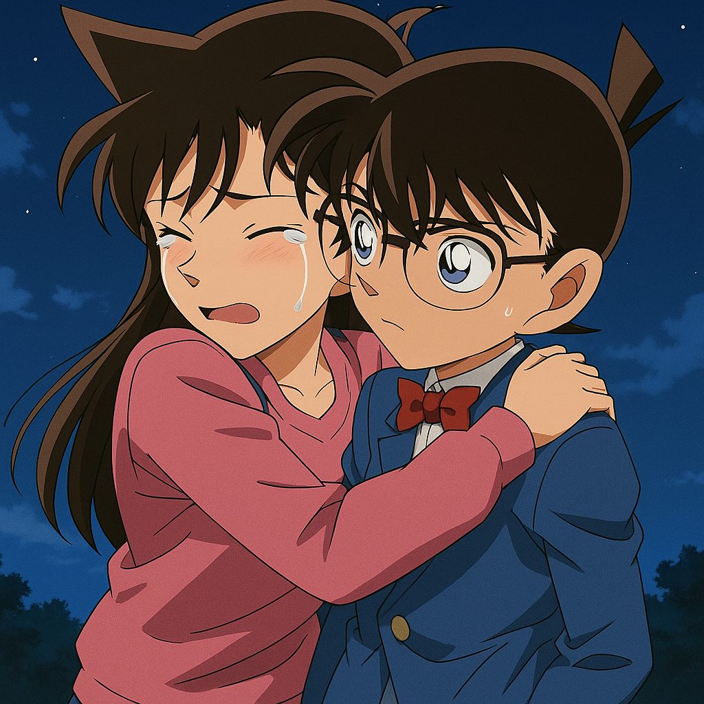 夜空の下で涙の抱擁