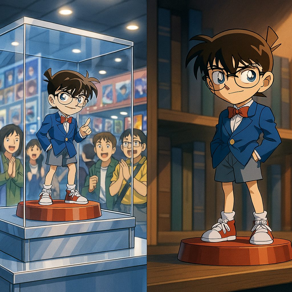 コナンフィギュアの展示と飾り