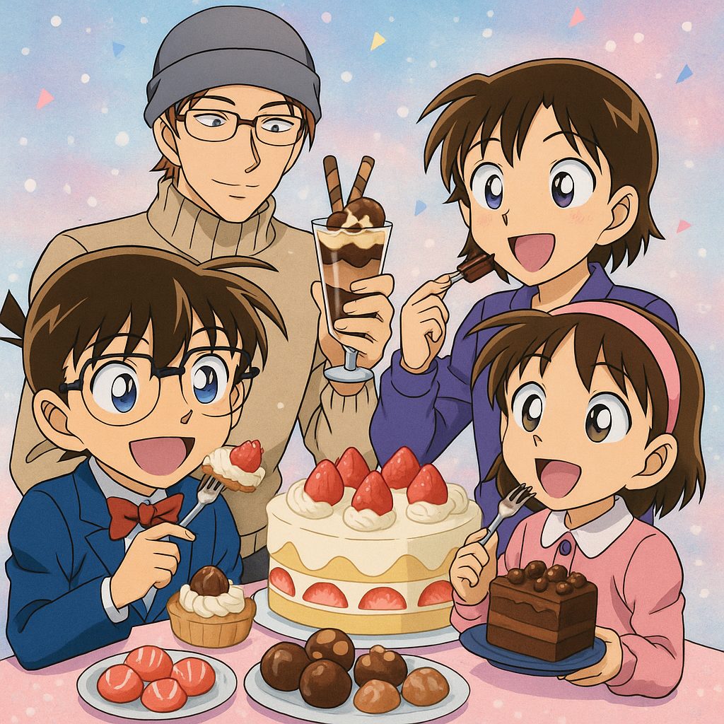 デザートを楽しむ名探偵たち