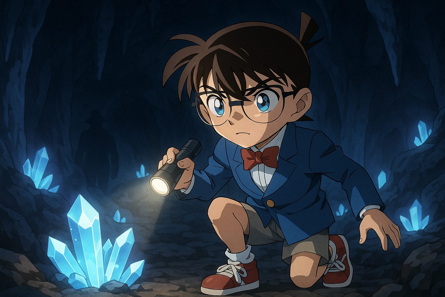 洞窟の中の探偵