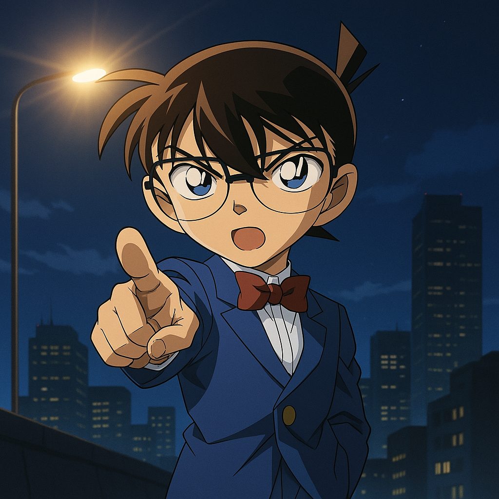 登場回数ゼロでも人気爆発!『名探偵コナン』幻のキャラクター完全ガイド 10 夜の街で指差すコナン