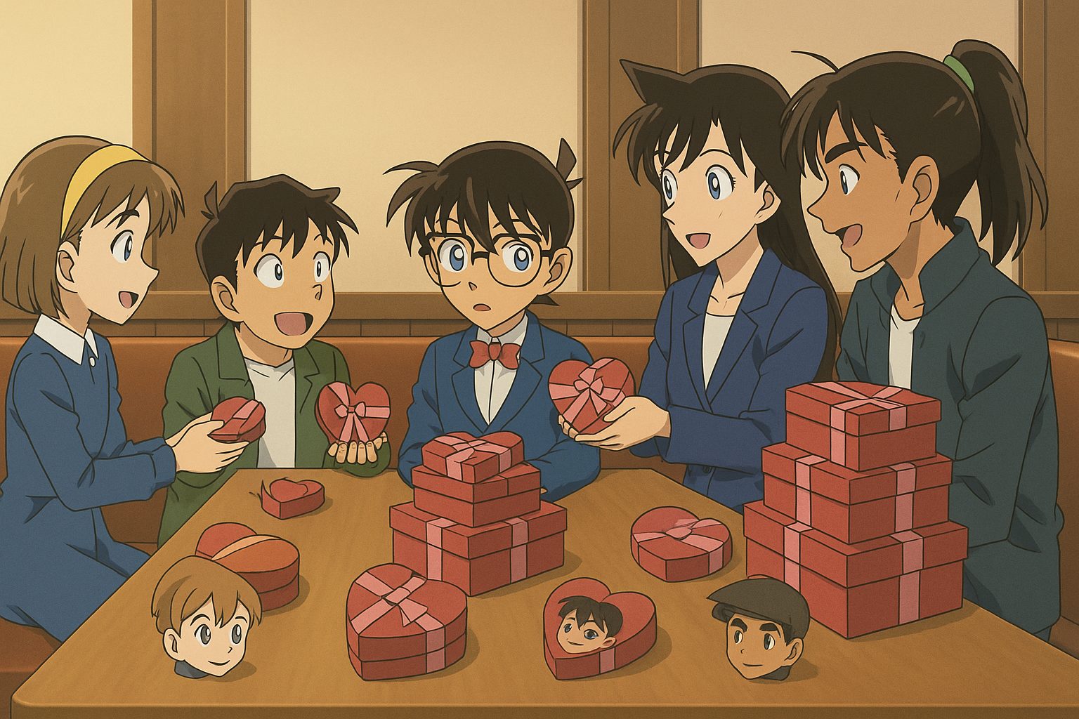 バレンタインのカフェでの贈り物