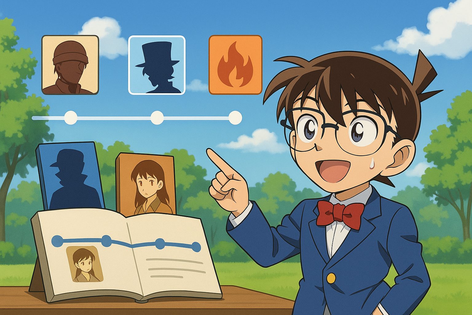 コナンと浮かぶタイムライン