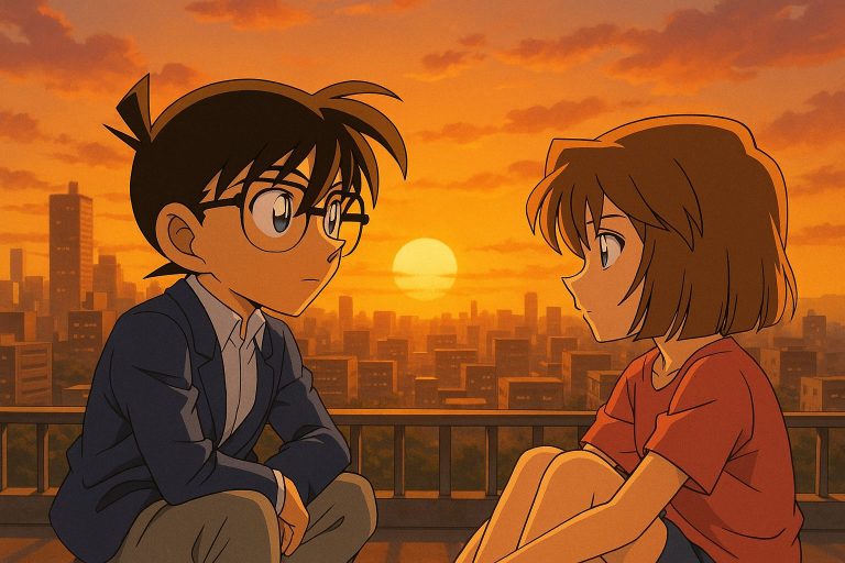 夕焼けの屋上でのひととき