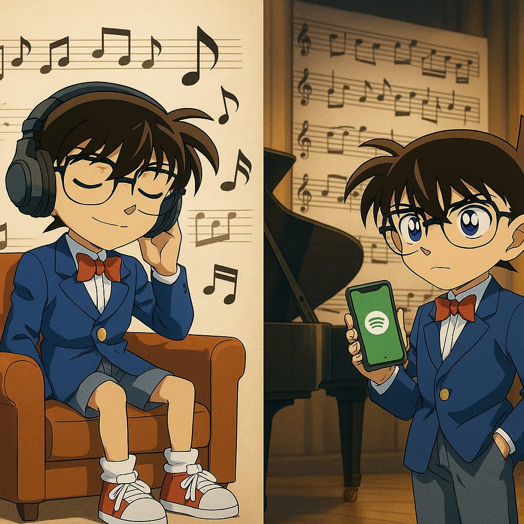 音楽に浸るコナン