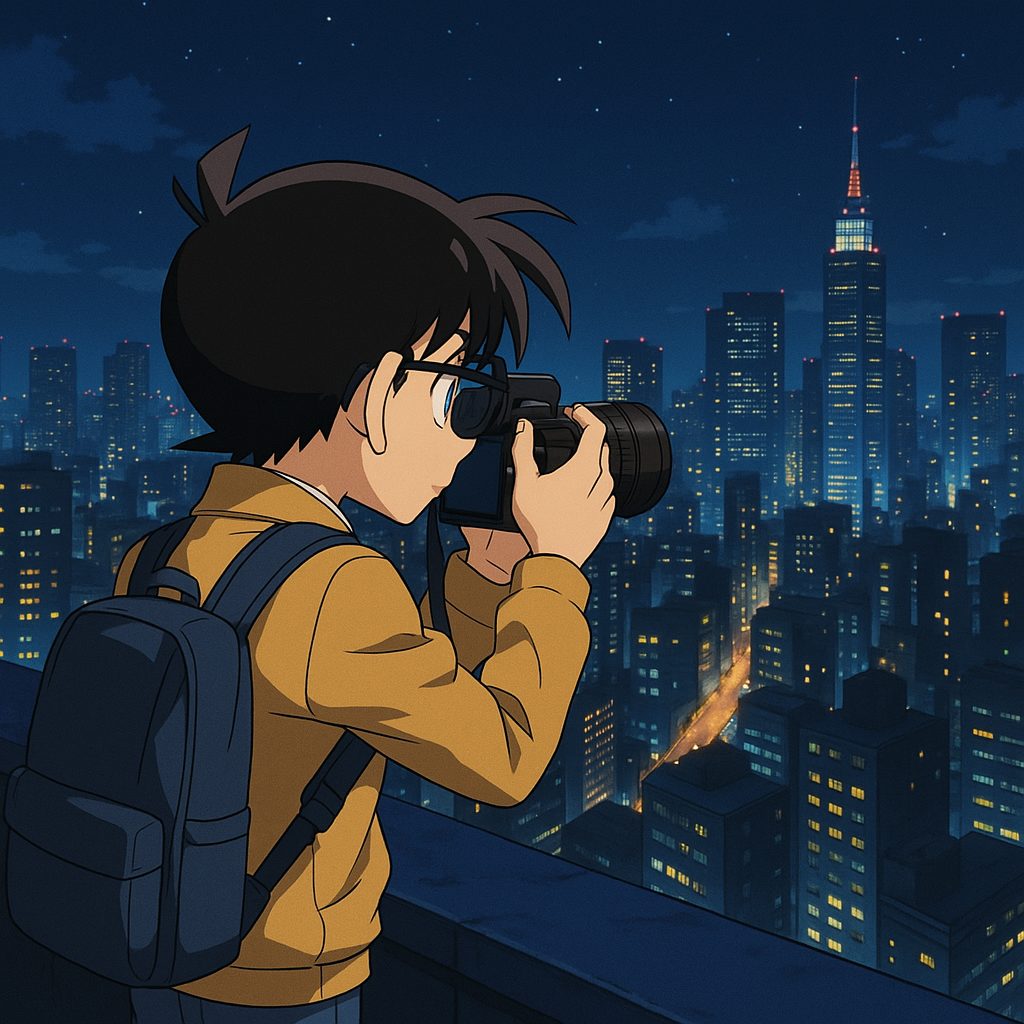 夜景とカメラマン