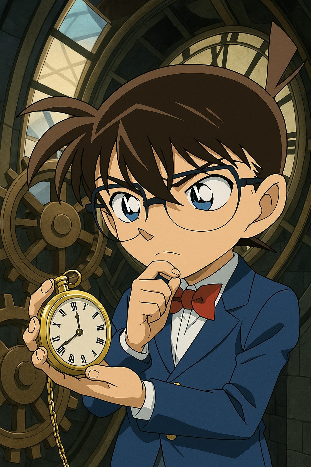 【男性キャラ私服コーデ図鑑】新一・平次・安室ほかコナン男子のおしゃれ私服徹底レビュー【第1回〜第4回シリーズ】 14 探偵の心、時を刻む