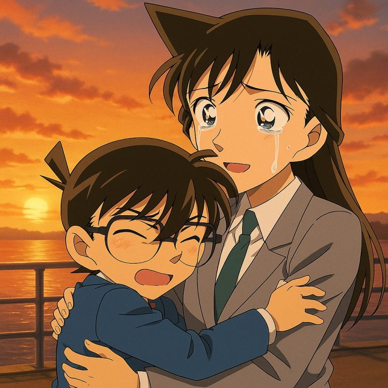 夕日の中の抱擁