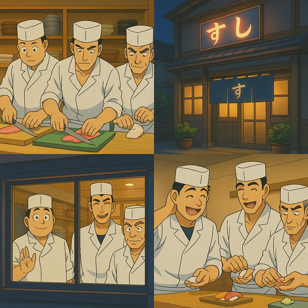 寿司職人の温かいひととき