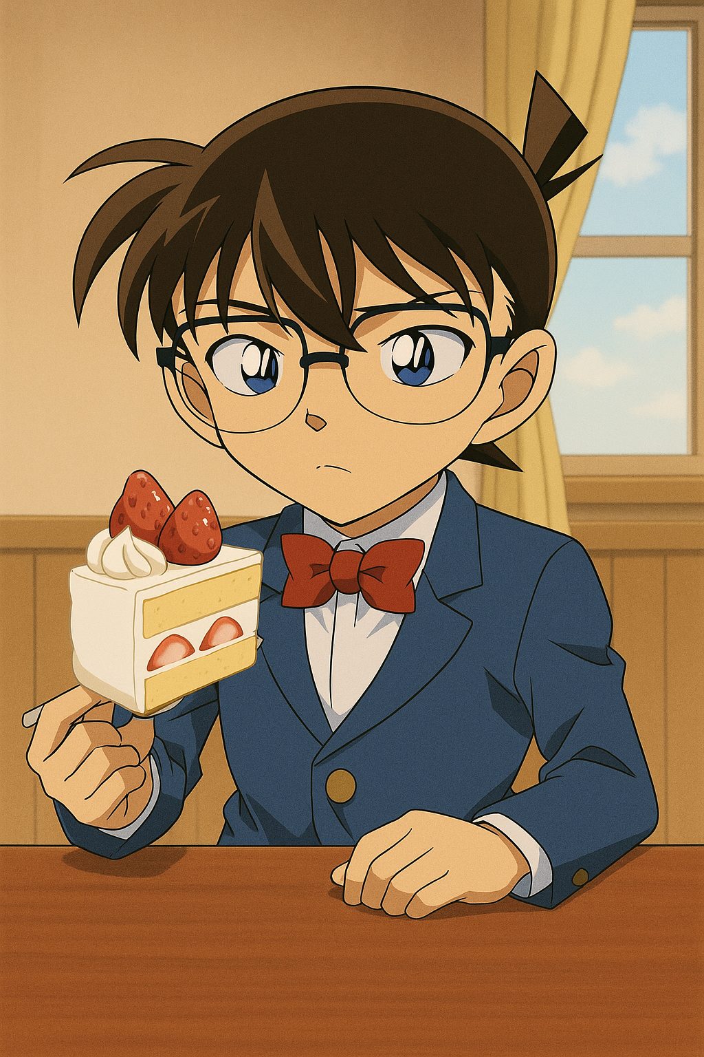 海外ファンが選ぶ!翻訳が難しい『名探偵コナン』キャラ10選 14 名探偵コナンと苺のショートケーキ
