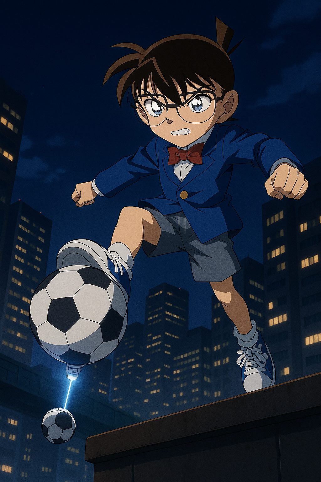 屋上での決定的シュート