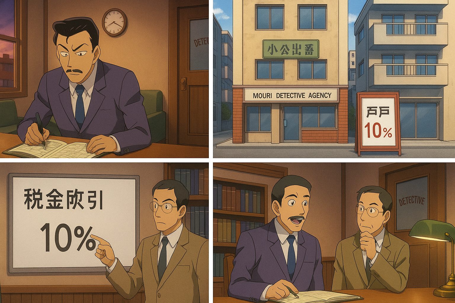 探偵事務所の計算風景