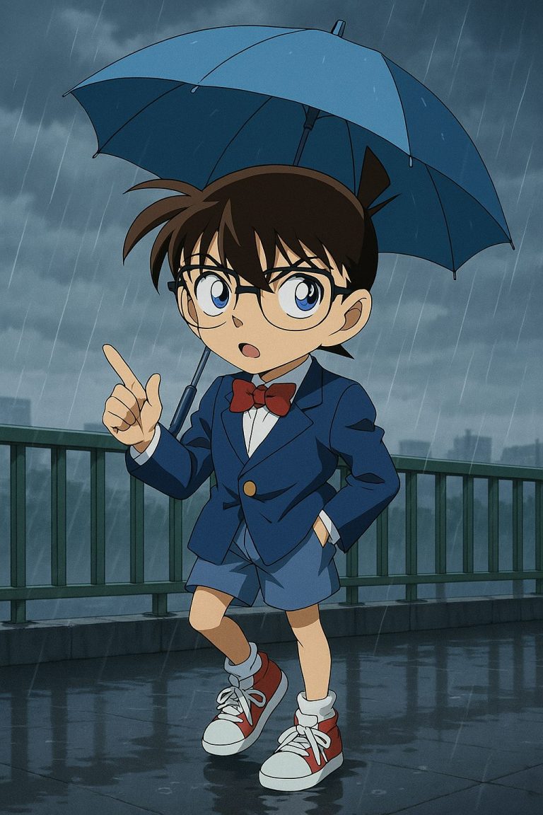 雨の中の名探偵コナン