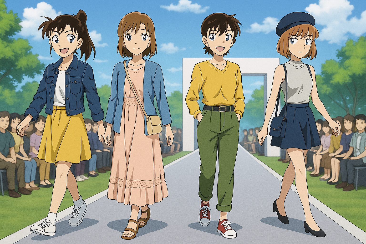 コナンキャラの“嫌いな食べ物”徹底調査|工藤新一・毛利蘭・灰原哀の苦手リスト 18 華やかなランウェイの歩行シーン