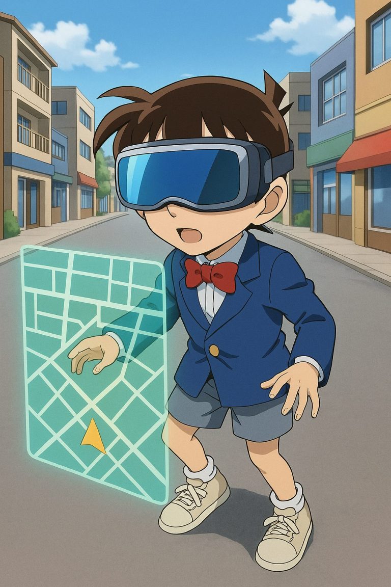 ARで米花町を歩こう! 名探偵コナン街歩きアプリ体験レビュー 10 VR体験中のコナン