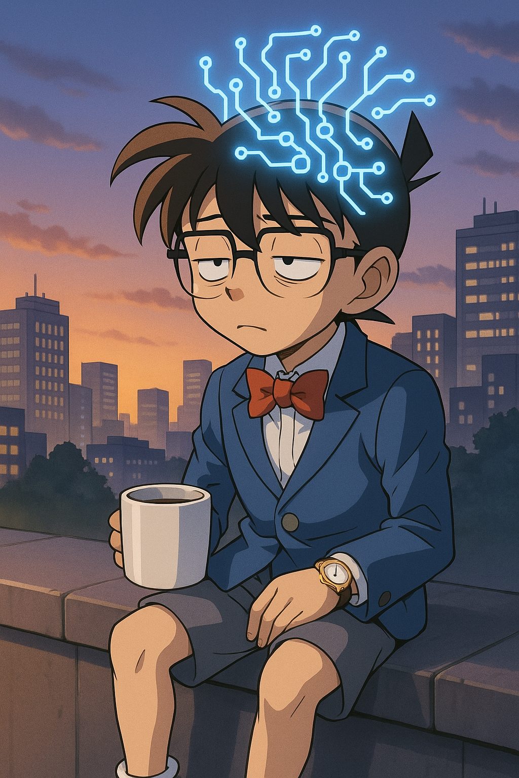 朝焼けの屋上で考えるコナン