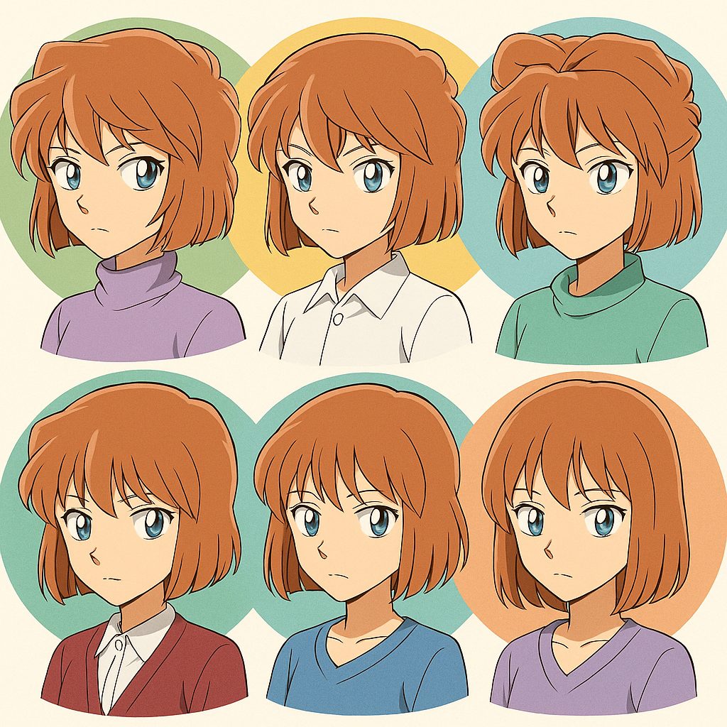 青原壱の髪型変遷カタログ|アニメ『コナン』黄金期から最新スタイルまで徹底解説 11 少女の髪型バリエーション