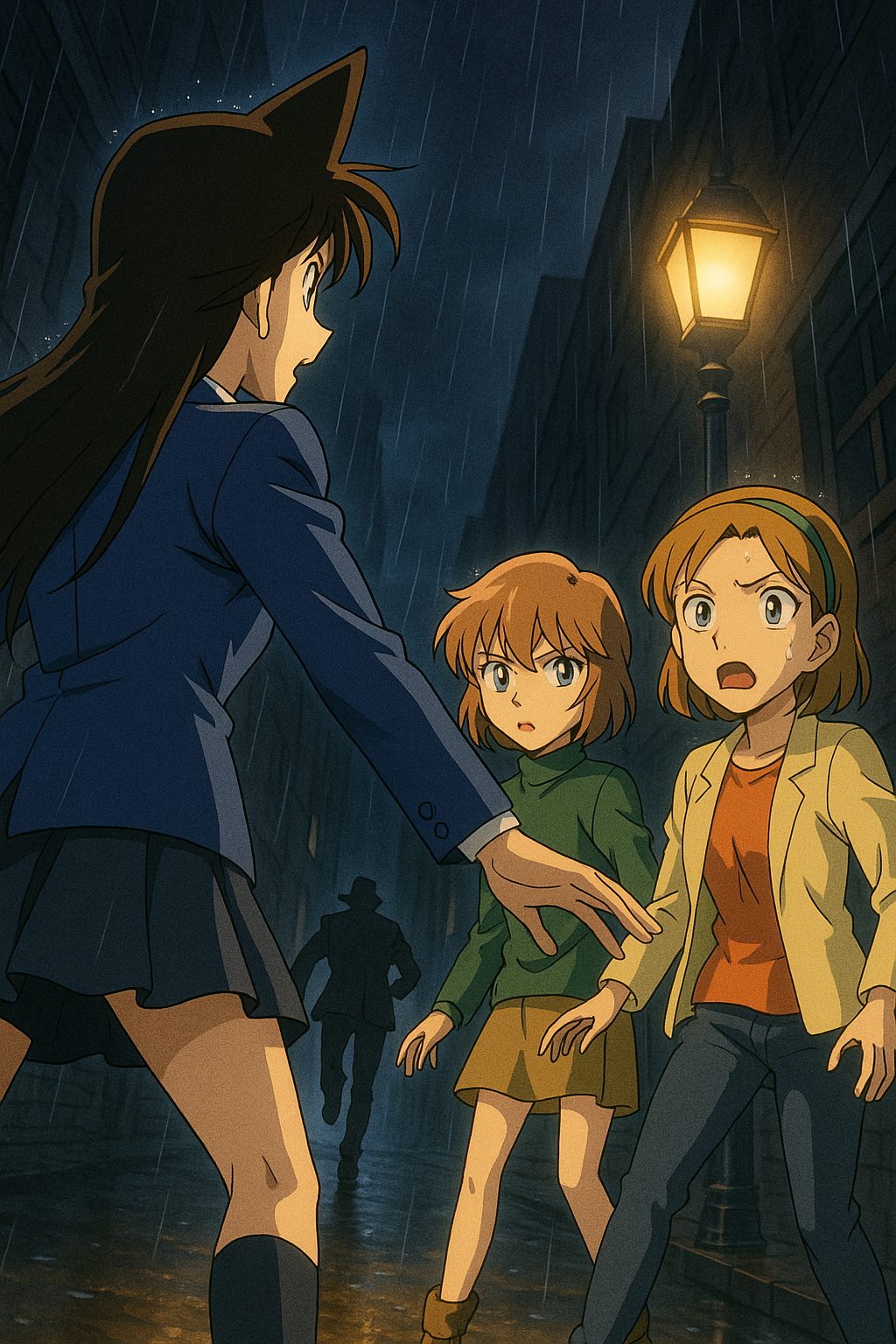 雨の夜の追跡劇