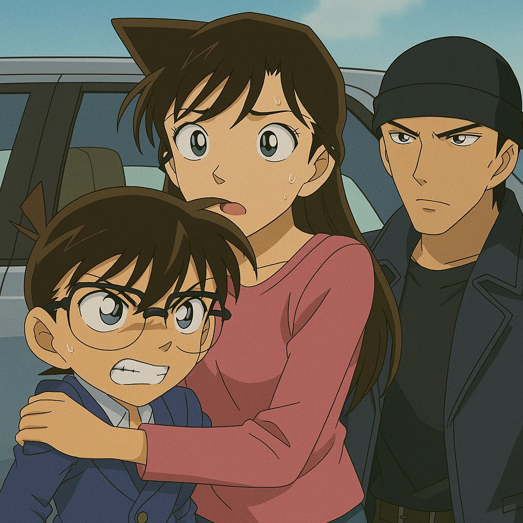 コナンとラン、赤井の緊迫した瞬間