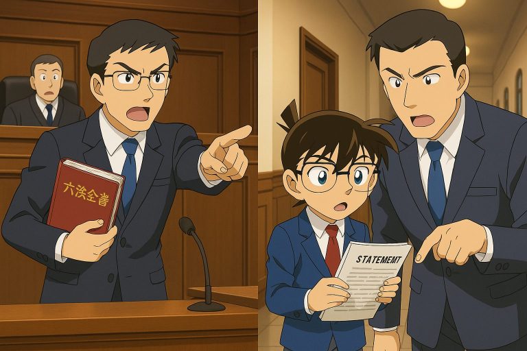 法廷と廊下の対話