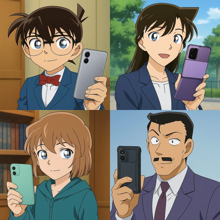 コナンたちのスマートフォンショット
