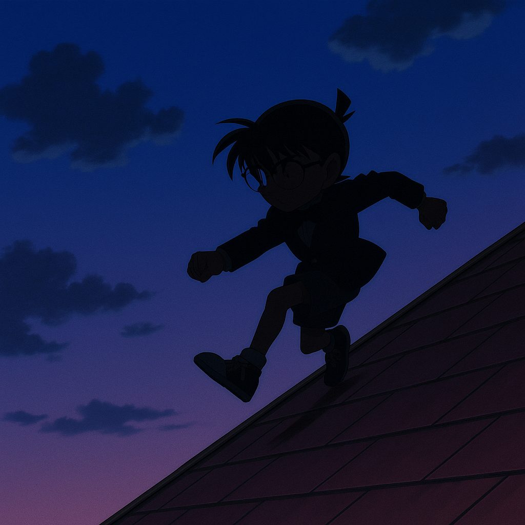 夜空を飛ぶコナン