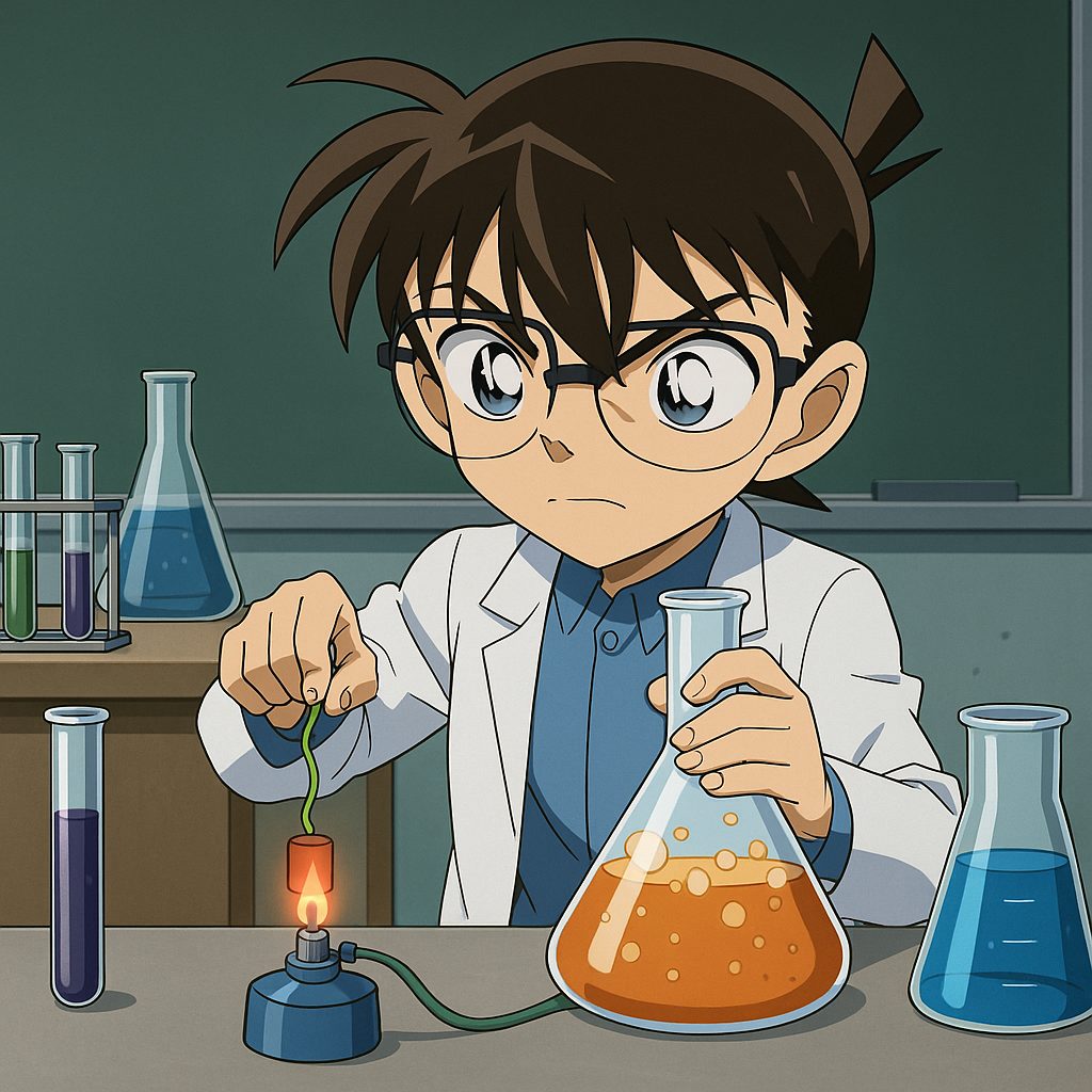 名探偵コナン 科学トリックTOP10再現実験ガイド|必要な準備・手順・安全対策を徹底解説 6 化学実験中のコナン