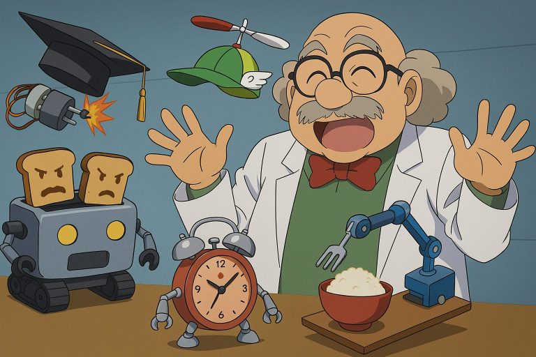 科学者と奇妙なガジェットたち