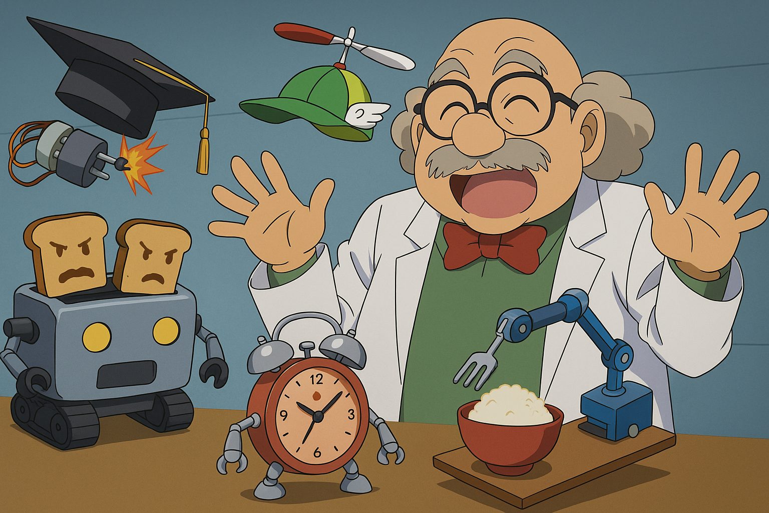 科学者と奇妙なガジェットたち