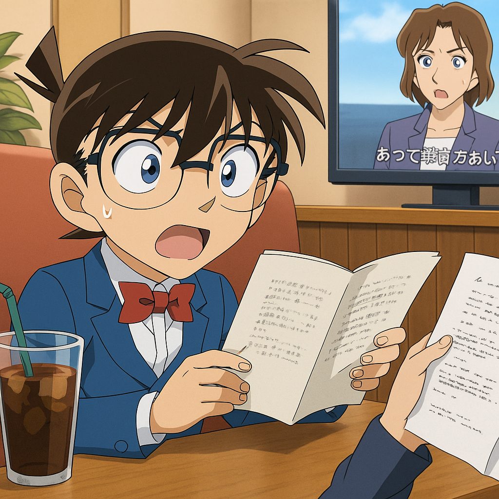 知らないうちに変わってた? 名探偵コナン“声優交代”キャラ完全まとめ 6 カフェで脚本を見つめるコナン