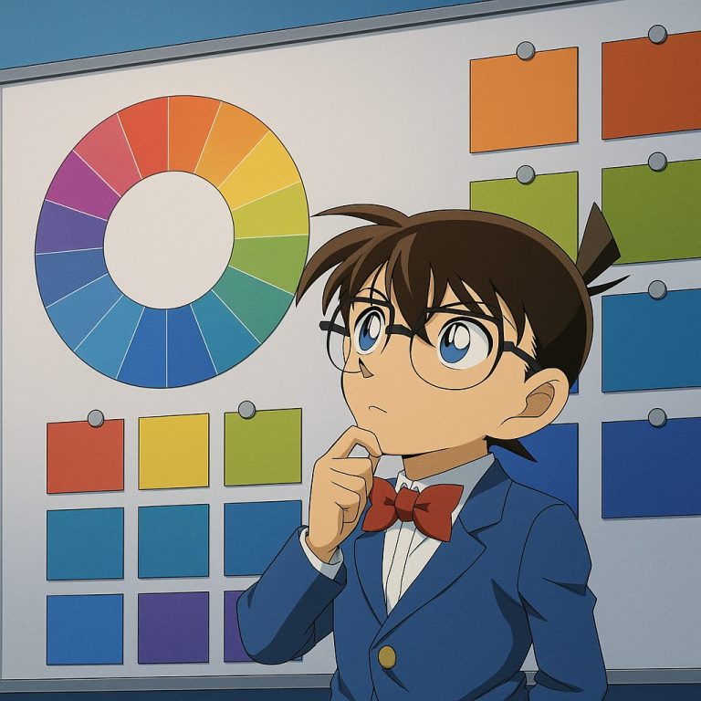 色彩学に没頭するコナン