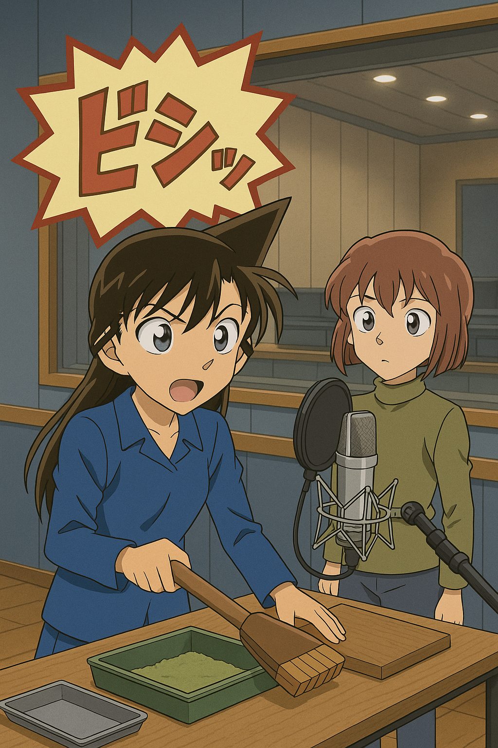 効果音作成中のスタジオ