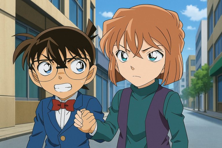 名探偵コナンと灰原哀の街並み